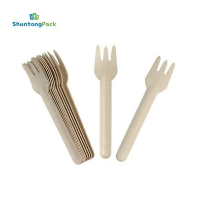 Forquilla de bagassa de canya de sucre compostable