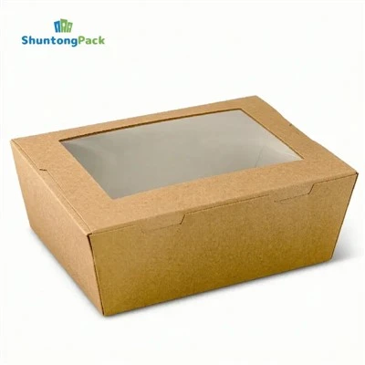 Caixa de dinar Kraft amb finestra
