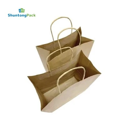 Bossa de paper Kraft amb mànec retorçat